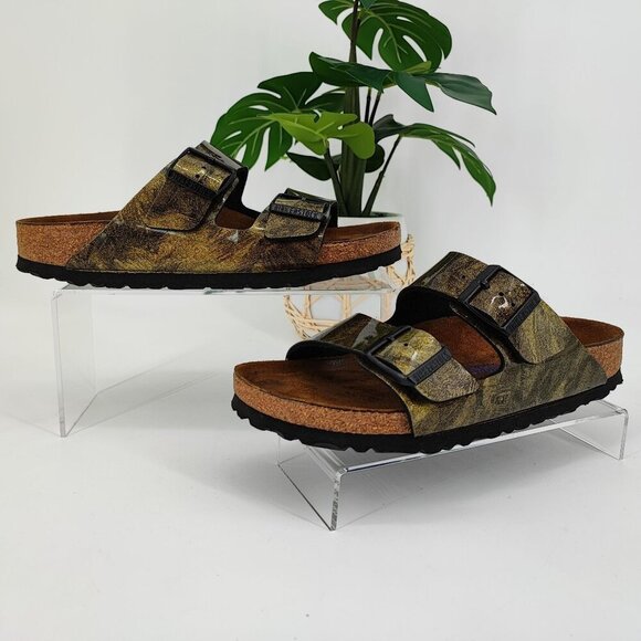 Birkenstock Woman’s Arizona Soft Footbed Milky Way Birko-Flor Sandals Size 7 US - Picture 1 of 8